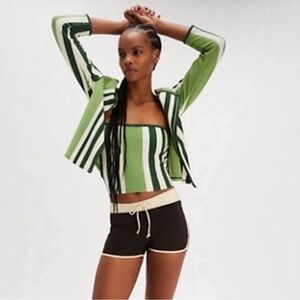 NWT Free People Palm Springs Prep Twosie in Green Combo MED